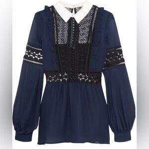 SELF-PORTRAIT • Georgette Lace Top